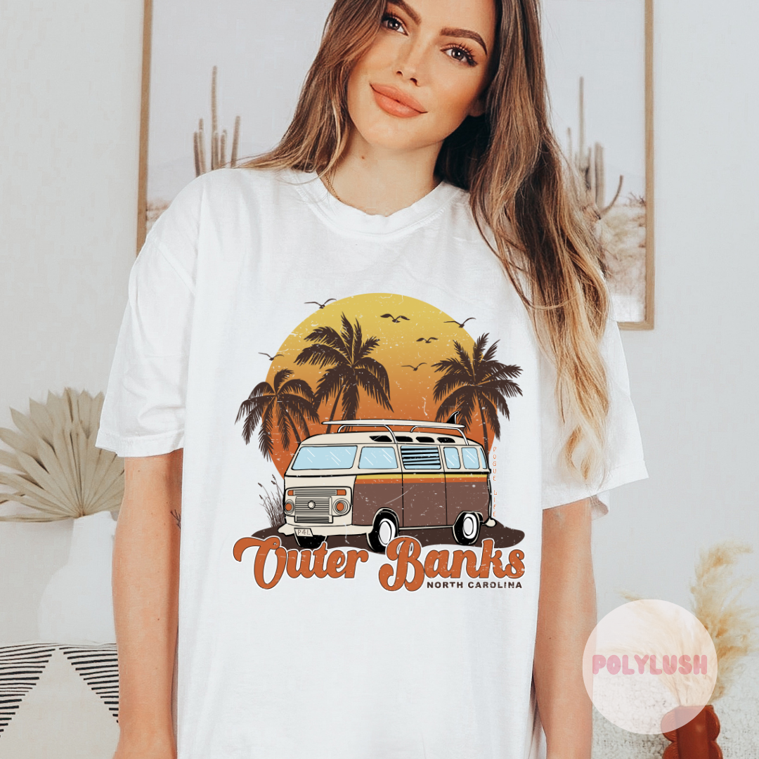 Outer Banks, VW Bus DTF Transfer Polylush