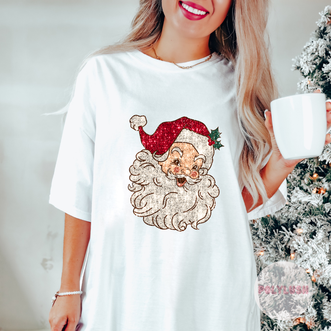 Glitter Santa DTF Transfer – Polylush