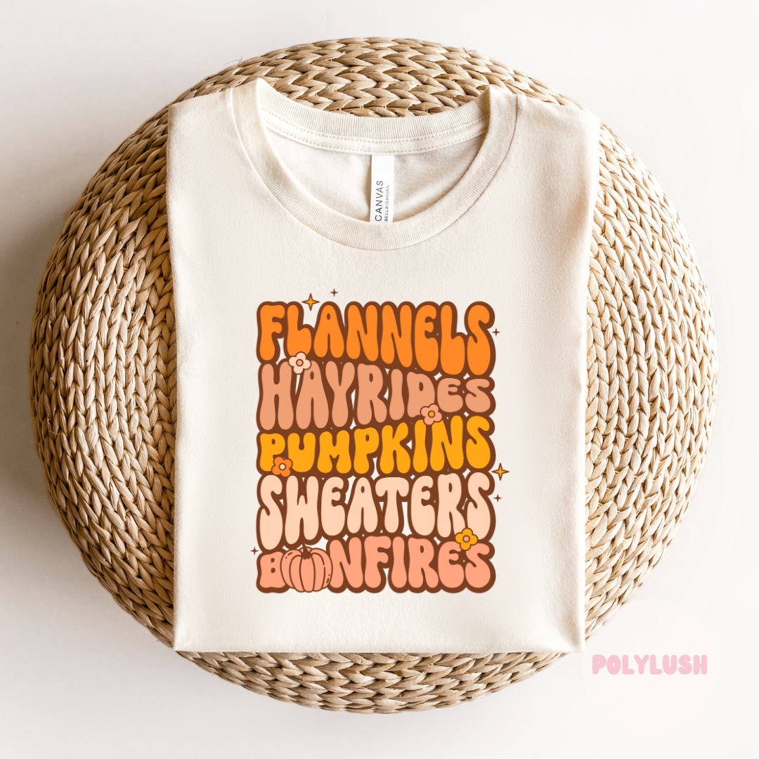 Flannels Hayrides Pumpkin Sweaters DTF Transfer – Polylush