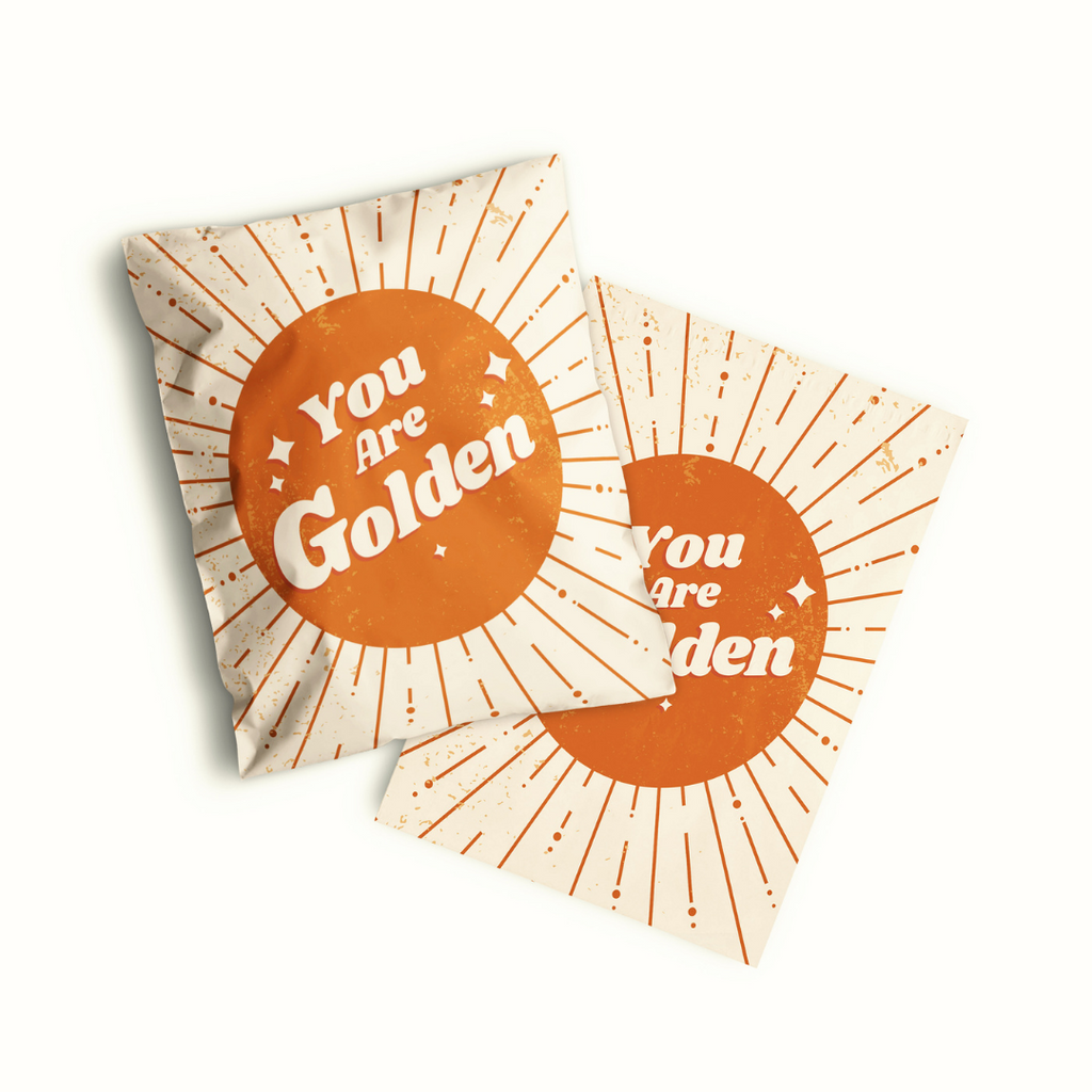 Custom Gold Poly Mailers