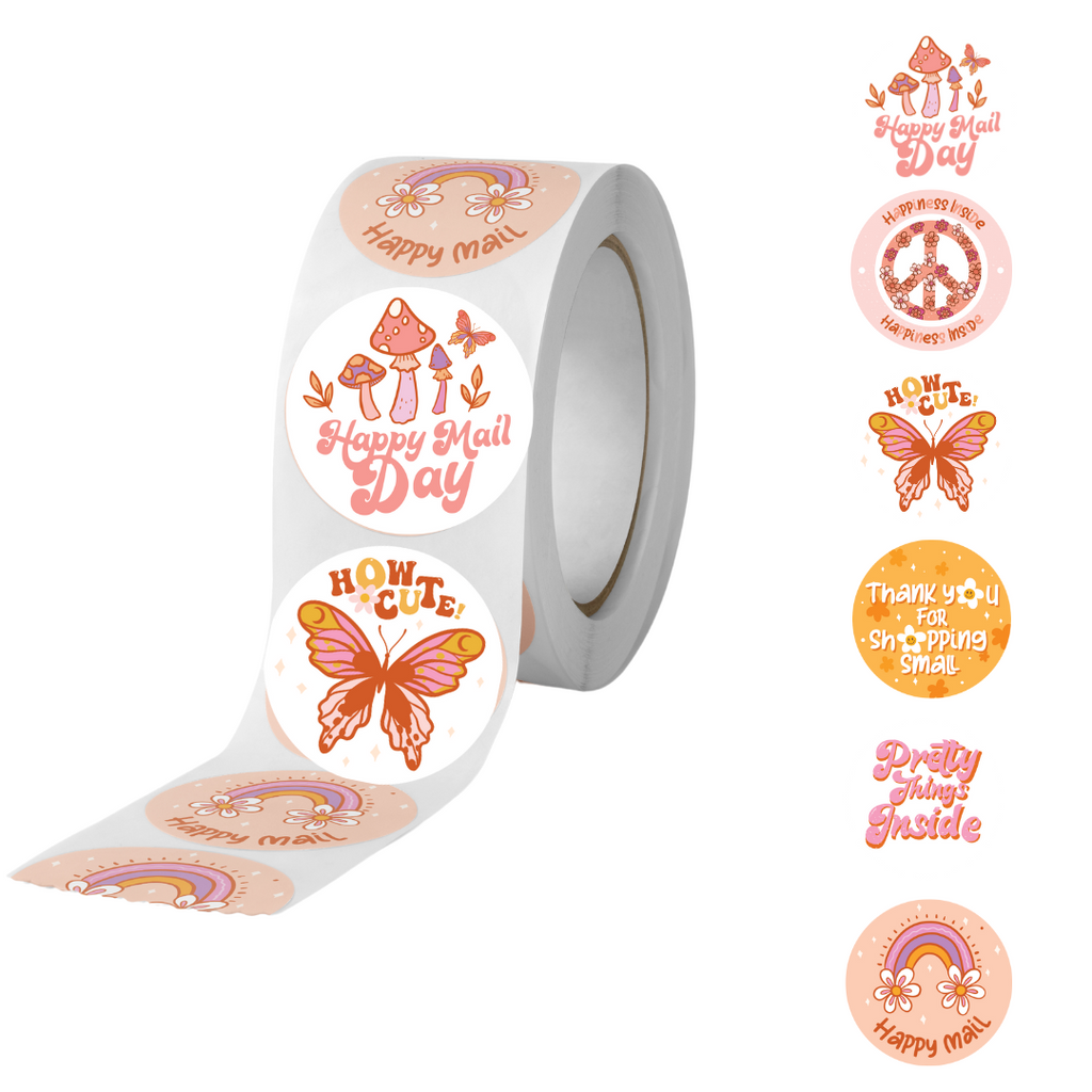 Hippie Roll Thank You Stickers