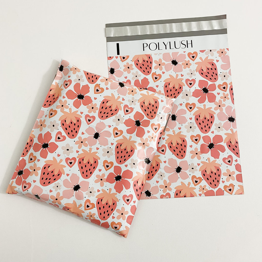 Strawberry Blossom Poly Mailers
